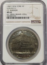 (1862)  Civil War Era  P.T. Barnum's American Museum New York, NY.  store card