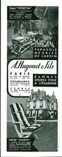1953 A Hugonet & Fils Antique Chair Advertising Magazine