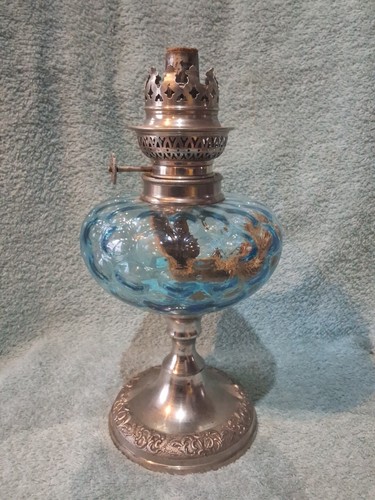 Jolie lampe huile vintage - lampe,