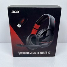 Acer K2 Pro Wireless Gaming Headset Noise-Cancel Mic USB PC PS5 Xbox - Black/Red