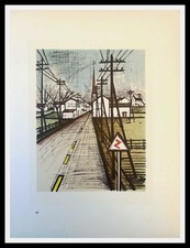 Bernard BUFFET : la route, lithographie 1967