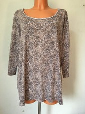 Superbe tunique fluide Pure by Ulla POPKEN pur coton motif lezard taille 54