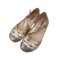 Pikolinos Womens Gold Metallic Multicolor Leather Mary Jane Sandals Size 39