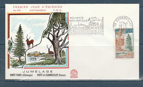 Enveloppe 1er jour jumelage - enveloppe,