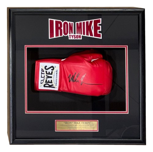 Mike tyson signed red right - tyson,