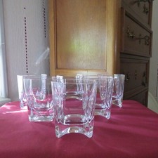 6 Sevres Crystal Cylinder Vodka Glasses Model To Set