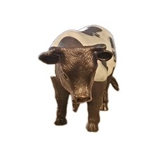 Vintage Cast Iron & Glass Bull Cow Accent Table Lamp Night Light