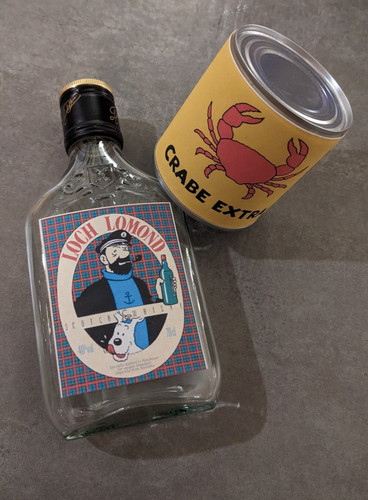 Tintin boîte bouteille - boîte, +