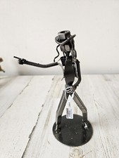 Kalifano Michael Jackson recycled metal art statue RARE figurine music bolts uni