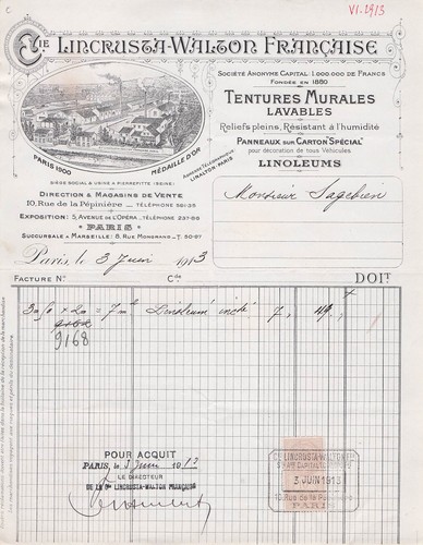 Paris fabricant lincrusta - 75,
