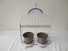 2 Cache-pots en métal, Jardinière en forme de cage