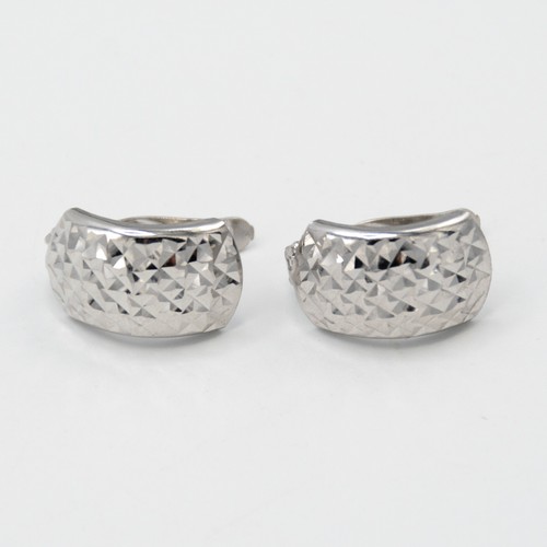 Boucles oreilles or blanc - or,
