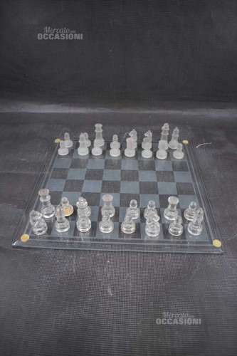 Jeu échecs verre - en, avec