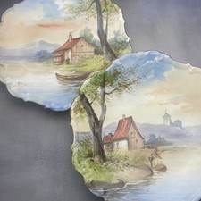 Paire d'assiette en porcelaine