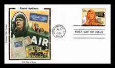 DR JIM STAMPS US COVER NATIONAL POSTAL MUSEUM LINDBERGH FDC COLORANO SILK CACHET