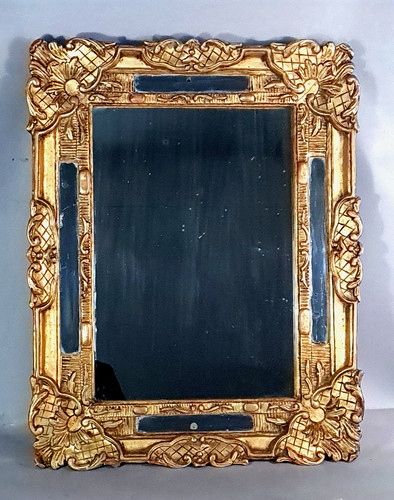 Miroir ancien parcloses - , bois
