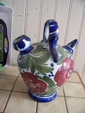 Antique Painted Pottery Jug
