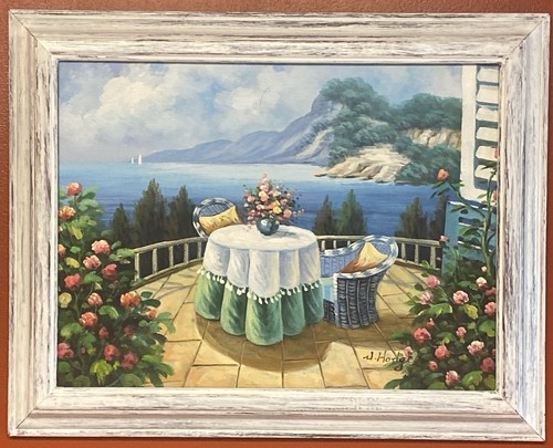 Oil painting canvas - oil, seaside