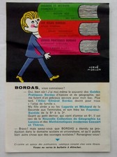 Advertising BORDAS drawing HERVE MORVAN in 1959 M 1670
