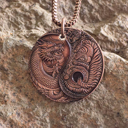 Pendentif yin yang - , fait