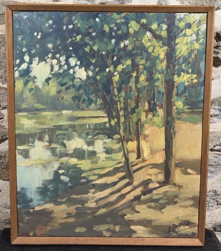 Huile sur toile signée duflot - toile,