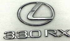 2004-2006 Lexus RX330 Emblems Rear Lift Gate Chrome Model Badge & Oval OEM