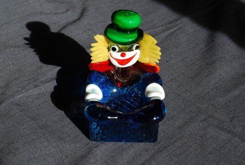 Murano clown assis - clown, un
