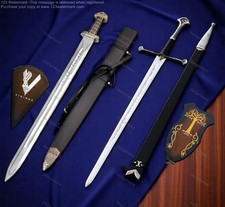 LOTR Anduril Sword of Narsil & Ragnar Lothbrok Vikings Gift  Scabbards & Plaque