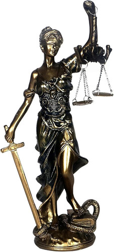 Bronze lady justice - bronze, statue