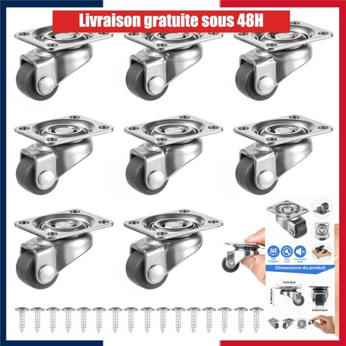 Lot roulettes pivotantes - lot,