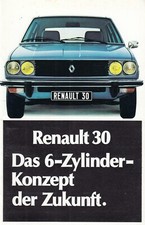 Renault 30 R30 sedan 6 cylinder classic brochure brochure 1976 6
