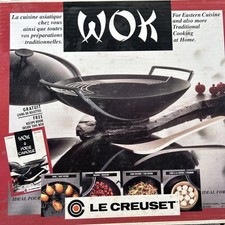 ★★★ Le Creuset Wok En Fonte Émaillée 36cm En Boîte Très Bon État ★★★