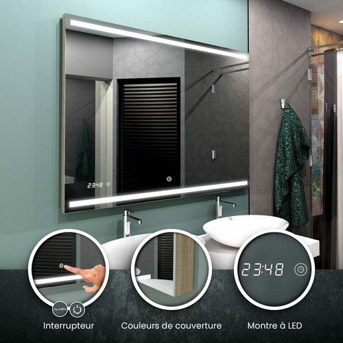 Miroir led denver 3 couleurs - |,