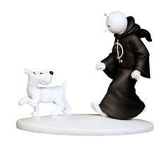 HS5 Tintin Figure in Gown and Snowy B&W Black and White - Photo Compliant!