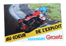 Autocollant Televiseurs Graetz Moto Honda 1982 Grand Prix Original Sticker
