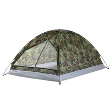 Tente De Camping Extérieur 1/2 Personnes Camouflage Pliable Anti Moustique