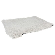Duvo+ Coussin pour Chien Bench Snug Langhaar-Plüsch Gris, Boîte Adapté, Doux