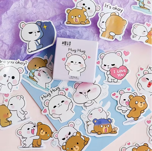 Stickers kawaii hug - 45,