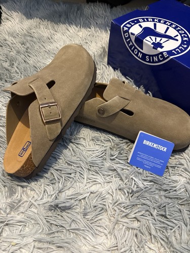 Birkenstock boston daim taupe