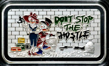 Scrooge McDuck  "Don’t Stop The Hustle"  Proof 1oz Silver Art Bar  BS125