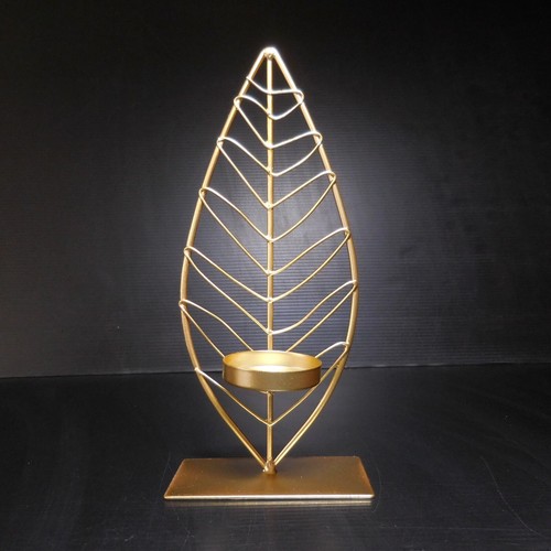 N23 candle holder - candle, leaf