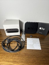 Apple TV Media Streamer A1378 Device Remote and Power Cord 2nd Generation Tested