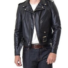 1980s Schott Perfecto Jacket Men's Size 40 Model 618 Black Leather Biker Moto