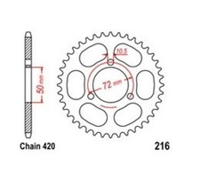 Roue a Chaîne Dents 38 pour