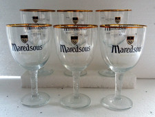 Lot 6 verres à bière 50 cl , MAREDSOUS , ref CB118