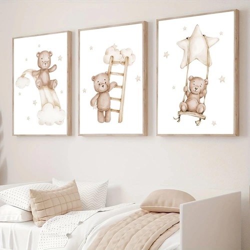 Affiche chambre bébé beige - affiche,