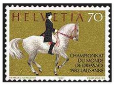Timbre Chevaux Suisse 1163 ** lot 18400