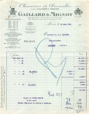 1953 CHARNIERES ET PAUMELLES GAILLARD ET MIGNOT IN PARIS - M. MAINAUD A CHARLI