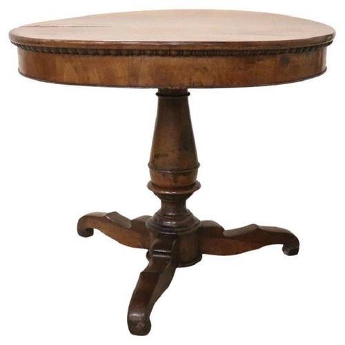 Table ronde ancienne noyer - table,