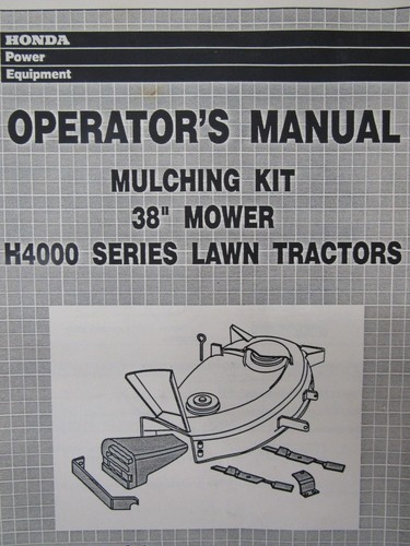 Honda operator manual - manual, for